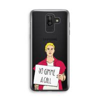 Gimme a call: Samsung Galaxy J8 (2018) Transparant Hoesje - thumbnail