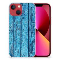 Apple iPhone 13 | Bumper Hoesje | Wood Blue