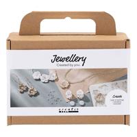 Creativ Company Mini hobbyset sieraden oorbellen armband en halsketting bloemontwerp