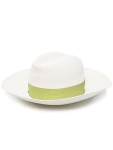 Borsalino chapeau Claudette à détail de nœud - Blanc