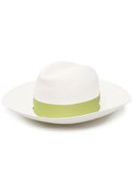 Borsalino chapeau Claudette à détail de nœud - Blanc