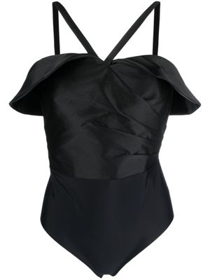 Zuhair Murad body drapé à design sans manches - Noir