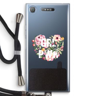 GRL PWR Flower: Sony Xperia XZ1 Transparant Hoesje met koord