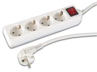 Contactdoos met 4 stopcontacten en schakelaar 3 m kabel randaarde - Velleman