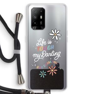 Tough Life: Oppo A95 5G Transparant Hoesje met koord
