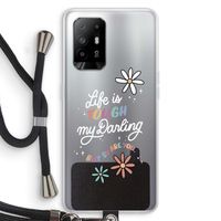 Tough Life: Oppo A95 5G Transparant Hoesje met koord