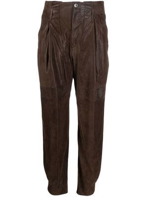 Brunello Cucinelli pantalon à coupe fuselée - Marron