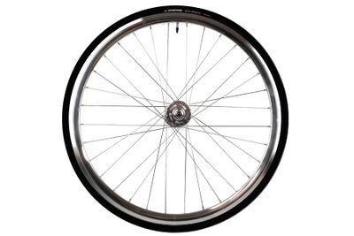 Santafixie 30mm Voorwiel + Binnenband + Band - Zilver Santafixie 30mm Voorwiel + Binnenband + Band - Zilver