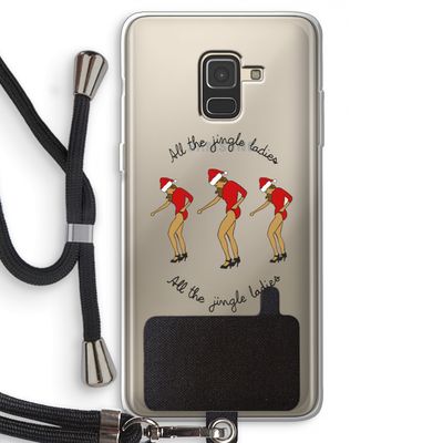 Jingle Ladies: Samsung Galaxy A8 (2018) Transparant Hoesje met koord