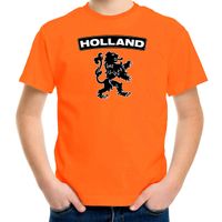 Oranje Holland shirt met zwarte leeuw kinderen - thumbnail