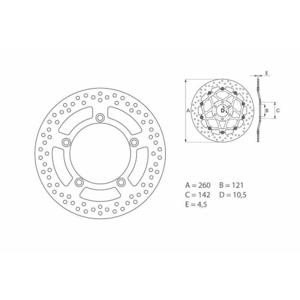 BREMBO Serie Oro remschijf, remschijven voor de moto, vast 68B407B4