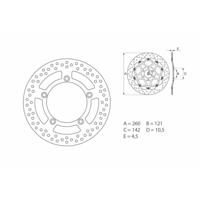 BREMBO Serie Oro remschijf, remschijven voor de moto, vast 68B407B4