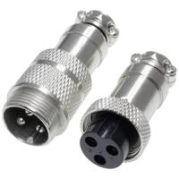 Pollin 453561 Ronde connector Stekker, Bus Totaal aantal polen: 3 1 set(s)