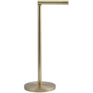 Wc/toiletrolhouder reservoir - rvs metaal - goud kleurig - 54 cm - Voor 4 rollen