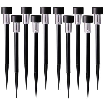 Sunnydays Tuinlampen / prikspot Mood - zwart - 10x stuks - kunststof - waterbestendig - 37 cm