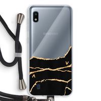 Gouden marmer: Samsung Galaxy A10 Transparant Hoesje met koord
