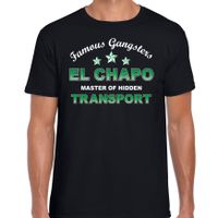 Famous gangster El Chapo tekst / verkleed t-shirt zwart voor heren 2XL  -