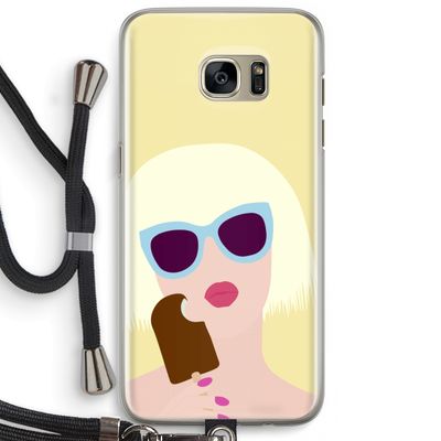Ice cream: Samsung Galaxy S7 Edge Transparant Hoesje met koord