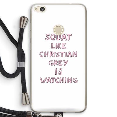 Christian Grey: Huawei Ascend P8 Lite (2017) Transparant Hoesje met koord