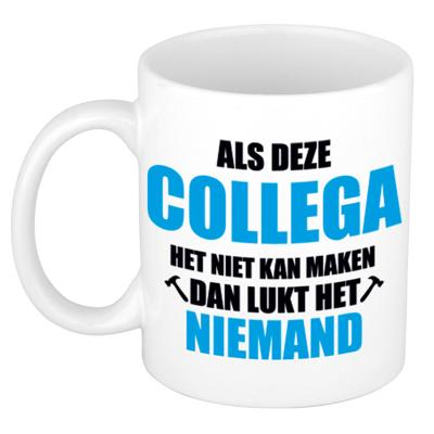 Als deze collega het niet kan maken dan lukt het niemand - koffiemok - 300 ml - cadeau