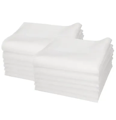 Dames 12 stuks - Zakdoeken Wit - Stoffen katoenen zakdoeken