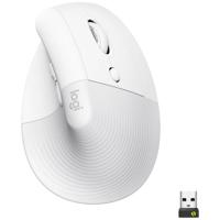 Logitech Lift Vertical Ergonomic Mouse Ergonomische muis Bluetooth, Radiografisch Optisch Wit 6 Toetsen 4000 dpi Ergonomisch