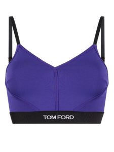 TOM FORD brassière stretch à bande logo - Violet