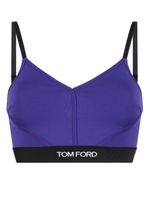 TOM FORD brassière stretch à bande logo - Violet - thumbnail