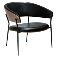 CRIB lounge stoel Danform walnoot zwart