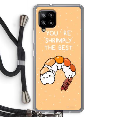 You're Shrimply The Best: Samsung Galaxy A42 5G Transparant Hoesje met koord