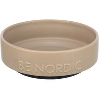 Trixie Be nordic voerbak hond keramiek / rubber taupe - thumbnail