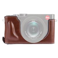1/4 inch draad PU lederen camera halve Case Base voor Leica DLUX TYP 109 (koffie)