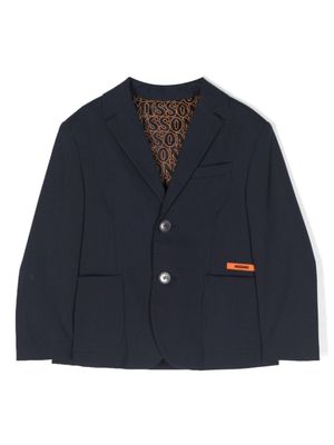 Missoni Kids blazer à patch logo - Bleu