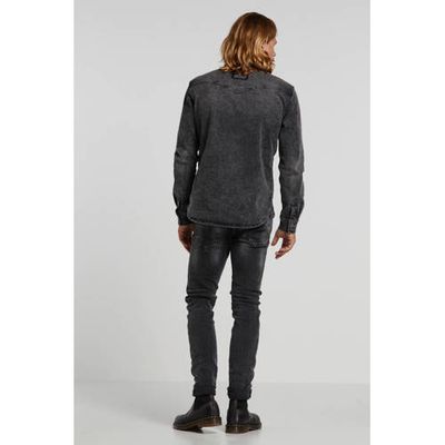 Tigha regular fit denim overhemd grijs