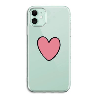 Hartje: iPhone 11 Transparant Hoesje