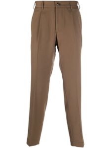 Dell'oglio pantalon en laine mélangée à coupe fuselée - Marron