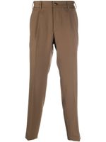 Dell'oglio pantalon en laine mélangée à coupe fuselée - Marron