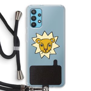 Kleine leeuw: Samsung Galaxy A32 4G Transparant Hoesje met koord