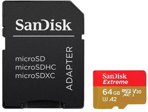 SanDisk Extreme Plus microSDXC 64 GB + SD adapter 200 MB/s 90 MB/s