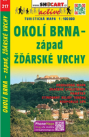 Fietskaart 217 Okolí Brna západ, Žďárské vrchy | Shocart Fietskaart 217 Okolí Brna západ, Žďárské vrchy | Shocart