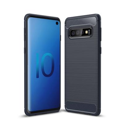 Geborsteld textuur koolstofvezel TPU Case voor Galaxy S10