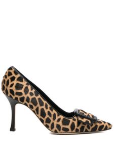 Manolo Blahnik escarpins Maysalepump 90 mm à imprimé léopard - Noir