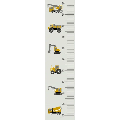 Designed4Kids groeimeter voertuigen oker Designed4Kids groeimeter voertuigen oker