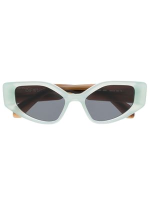 Off-White Eyewear lunettes de soleil Memphis à monture papillon - Bleu