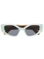 Off-White Eyewear lunettes de soleil Memphis à monture papillon - Bleu