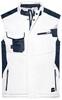 James & Nicholson JN825 Craftsmen Softshell Vest -STRONG- - White/Carbon - XS