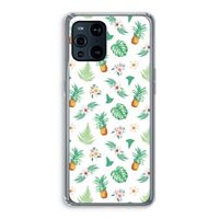 Ananas bladeren: Oppo Find X3 Pro Transparant Hoesje