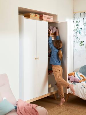 Kast met 3 deuren LIGNE CONFETTI wit/hout