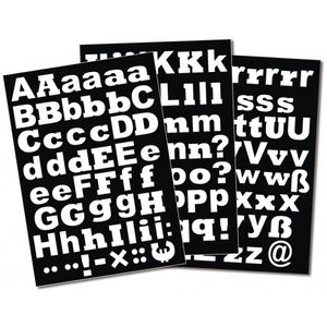 1x Setje alfabet plakletter stickers ongeveer 3 cm