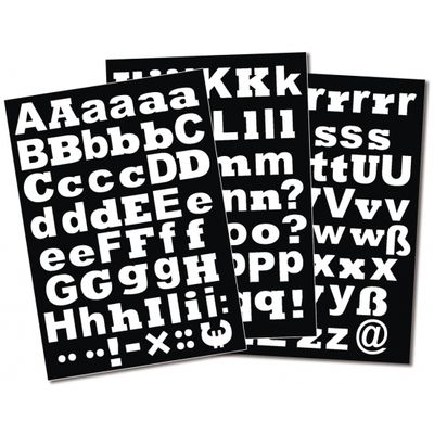 1x Setje alfabet plakletter stickers ongeveer 3 cm